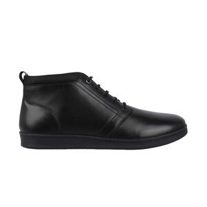 Firetrap Mens Elgan Leather Flat Boots / Black